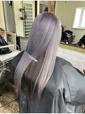 カラー入れ放題　ブリーチ2回まで可能　シルバーグレージュ