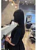 姫カットでぷつっとサラサラロング