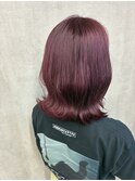 ピンクブラウン　チェリーレッド　ワインレッド　暖色系カラー