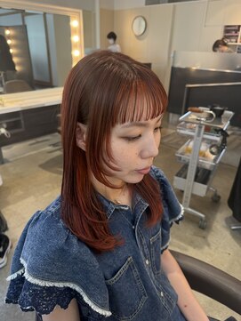 ボゥギャルソン(Beau Garcon) 顔まわりレイヤー/うる艶カラー