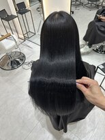 ジーナ 博多筑紫口(Zina)&nbsp;透明感 地毛風 ブルーブラック×艶髪トリートメント【福田れん】