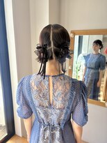 ヌープヘアーアイス(NUUP.hair ici)&nbsp;20代30代◎大人可愛いヘアセット×タイト×ツインリボンアレンジ