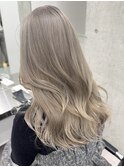 渋谷ブリーチカラーハイトーンカラーシルバーアッシュベージュ