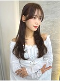 オリーブグレー/ボブ/顔周り/小顔/レイヤー/髪質改善/縮毛矯正