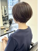 後頭部ふんわりでー5歳見え。40代の若見えショートボブ