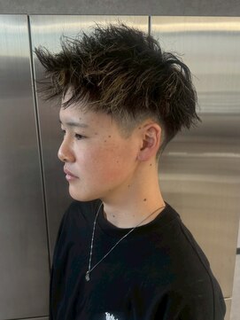 サイクル(CYCLE) MEN'S HAIR/波巻きツイストスパイラル/リバースセンターパート