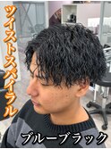 刈り上げセンターパート/波巻きツイストスパイラル/大阪