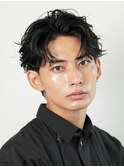 渋谷メンズパーマフェザーパーマシャドウパーマセンターパート