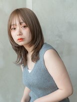 ケアリー 東浦和(Carelly) デザインカラー/レイヤーカット/ウェットヘア/オリーブベージュ