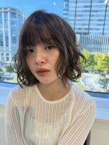 ダリー 円山店(Dali)&nbsp;レイヤーボブパーマ×オリーブベージュでトレンドスタイル☆