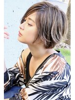 ロエナ(ROENA) 20代30代40代50代小顔カット黒髪ワンレンボブルフネビージュ前髪