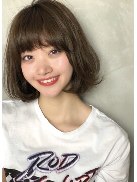 アン 溝の口(un) ◆似合わせカット【大人ガーリーゆるふわボブ】ダークアッシュ