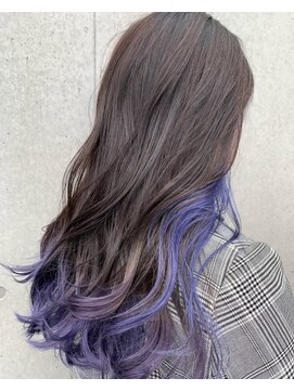 エッジ 下北沢(edge.) インナーカラーパープル