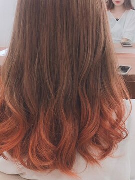 ノブ ヘアデザイン 戸塚店(NOB hairdesign) 〈NOB戸塚店〉ピンクベージュグラデーションカラー裾カラー