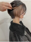 丸みショート/インナーカラー
