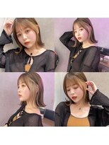 ロンド レア 天神大名店(Lond Le’a)&nbsp;インナーカラー/イヤリングカラー/ミルクティー/ベージュ/大名