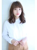 オリーブカラーハイライトカラー小顔セミウェットウェーブ