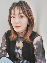 ダブルバイグリッター(W by GRITTERs) 韓国ヘアー顔周りレイヤーミディ　デザインカラー　前髪