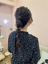 シュガー ヘアアンドネイル 仙台(SUGAR)&nbsp;大人かわいい◎ポニーテール編みおろしアレンジ