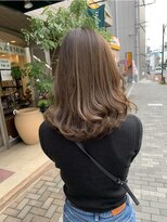 ピュア ポイント 和光店(PURE POINT) ブリーチ無しカラー/アッシュブラウン/切りっぱなしボブ