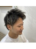 アップバング/ショート/メッシュ