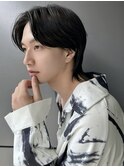 ロングウルフ 中性ウルフ メンズウルフ センターパート A1209