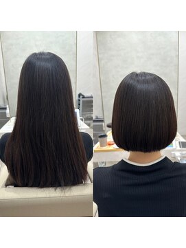 シンズ 銀座(sins) 癖で広がりやすいボブはsins式と一緒に！[30代40代50代60代]