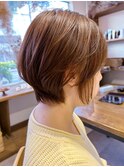 ショートボブ×ナチュラルストレート矯正