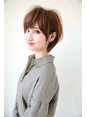 マッシュショート アッシュカラー 白髪ぼかし 髪質改善 八木