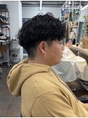 メンズカットツイストスパイラルパーマニュアンスパーマショート
