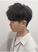 メンズマッシュパーマニュアンスパーマスパイラルパーマ刈り上げ