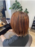 ハイライトで作る派手めオレンジ！