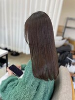 マインドヘアー(MiND HAiR) ナチュラルブラウンストレート_ツヤ感重視ミディ__80