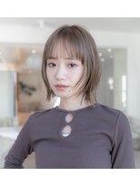 ケアリー 流山おおたかの森(Carelly)&nbsp;デザインカラー/レイヤーカット/ウェットヘア/オリーブベージュ