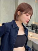あご下2cm×マロンベージュ