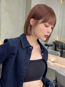 ロンドヴァリー 渋谷店(Lond vallee) あご下2cm×マロンベージュ