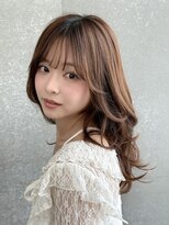 シーシンジュク 新宿南口(Sea shinjuku)&nbsp;ココアベージュ×レイヤー[小顔/黒髪/オリーブグレー]