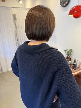 エヌヨンブンノイチ 茅ヶ崎(n1/4) 20代30代ミニボブレイヤー丸みボブ前髪ありボブ顔周りレイヤー