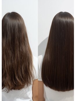 バイエイト(X８)の写真/【名古屋】髪の履歴や状態に合わせてのオーダーメイド施術、史上最高の艶髪へ◇柔らかな美髪矯正をご提供！