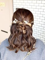 ソノ(sono)&nbsp;ハーフアップ お団子ヘア ボブヘアセット お呼ばれヘア