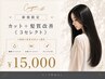 【御新規様限定】思わず触れたくなる艶髪☆カット+髪質改善《３セレクト》