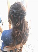 ふわハーフアップアレンジ【立川/立川南/袴　ヘアアレンジ】