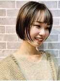切りっぱなしボブ××ミニボブ××毛束ショートボブ××ワンレン