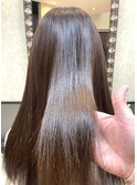 大人可愛い透明感立体感モカブラウン×ストレート