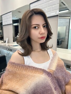 リリー(Lilley) 【lilley 稲永麻衣】韓国ヘア＋顔周りカット＋オリーブベージュ