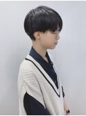 【松戸 岩口】シースルーバング黒髪マッシュショート