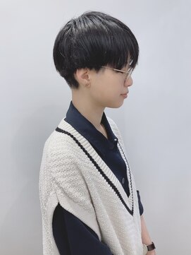 モリオフロムロンドン 松戸店(Morio from London) 【松戸 岩口】シースルーバング黒髪マッシュショート