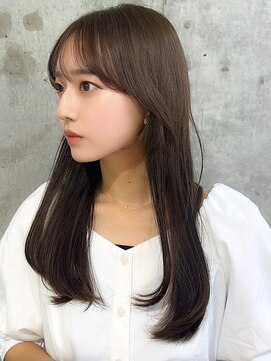 シーシンジュク 新宿南口(Sea shinjuku) 韓国風前髪×シルキーベージュ【髪質改善/新宿/デザインカラー】