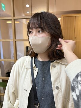 スムーク(smuk) 【smuk/スムーク】外ハネボブ/インナーカラー/オレンジベージュ