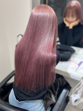 ランテルディ 渋谷(LANTERDIT) 髪質改善　ストレート　艶感　カシスピンクカラー　ケアブリーチ